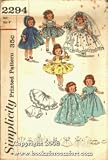 Dolls' Wardrobe for Alexander-Kins, Ginny, Muffie, Littlest Angel, Simplicity 2