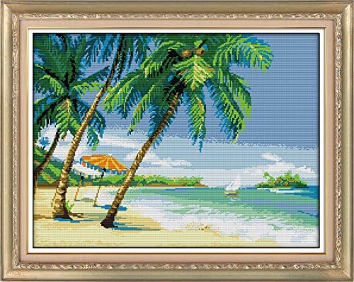 Aello Counted Cross Stitch, Seaside Scenery - 11CT