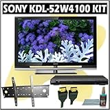 Sony Bravia W-Series KDL-52W4100 52-inch 1080P LCD HDTV + Sony DVD Player Wall Mount Accessory Kit
