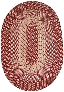 Amazon.com: Plymouth 6' ROUND Braided Rug in Red: Kitchen & Dining