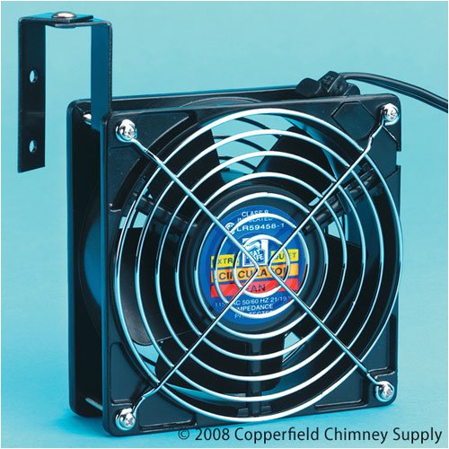 Chimney 71925 5 x 5 Inch Extra-quiet Circulator Fan, Black