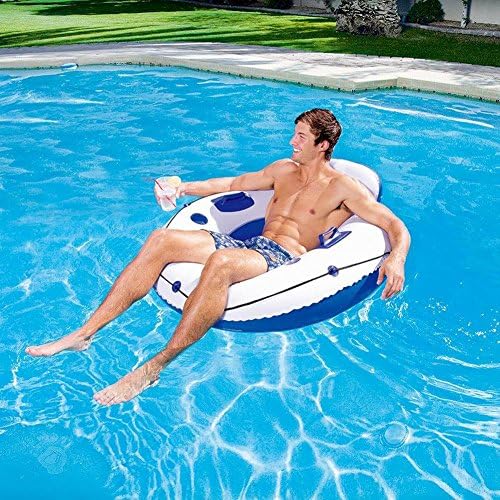 Inflatable backrest floating row lazy sun bath on
