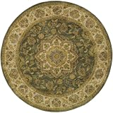 Safavieh Heritage HG954A Green 8 Round Handmade Wool Area Rug Safavieh Heritage HG954A Green 8 Round Handmade Wool Area Rug