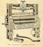 1873 Print Providence Clothes Wringer Vintage Machine H B Newhall Double Gear NY - Original Halftone Print