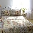 Shabby Chic VintageGarden Patchwork 3pc Queen Quilt set