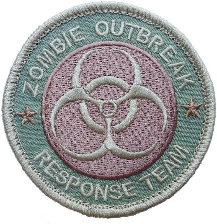 Velcro CAMO GREEN ZOMBIE Outbreak Response team Fallout [3 in] biohazard patch
