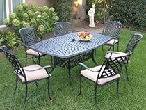 Hot Sale Outdoor Cast Aluminum Patio Furniture 7 Piece Dining Set KL4272 CBM1290