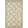 Safavieh Bumble Bee Wool Hook Rug Collection - Ivory/ Green