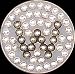 Bella Crystal Collection Initial W Ball Marker Hat Clip