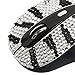 Wireless USB Optical Scroll Wheel Silver and Black Zebra Crystal Rhinestone Computer Mouse