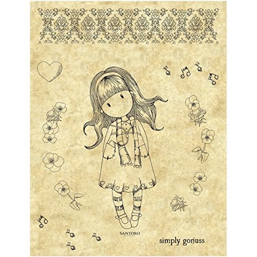 docrafts GOR907213 Gorjuss Santoro Rubber Stamp-Little Song