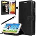 ULAK Note 3 Case, Galaxy Note 3 Case - Stand Feature Wallet Case Cover Premium Soft PU Leather Protective Skin Credit Card ID Holder Photo Slot for Samsung Galaxy Note 3 N9000 (Black)