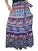 Womens Wrap Skirt- Gorgeous Blue Print Cotton Long Wraparound Skirts, Gift for Women