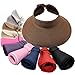 Fashion Foldable Wide Brim Roll Up Sunhat Beach Hat straw Visor Cap Beige