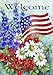 Toland Home Garden 112060 Patriotic Welcome Patriotic Flag 12x18 Inch Double Sided for Outdoor Flower House Yard Decoration