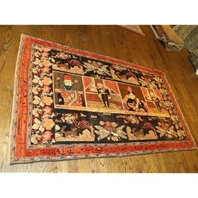 Handmade Antique Turkish Caucasian Karabagh Rug 4'5X7'4