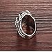 MOWOM Silver Tone Red Stainless Steel Ring CZ Dragon Claw Size 13