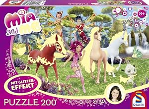 Schmidt Spiele 56069 - Mia and Me, In Centopia, 200 Teile Glitzerpuzzle