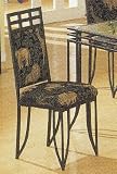 Review visiondecor Furniture  / 2 Matrix Design Metal Dining Chairs/Chair w/Animal Print Seat & Back