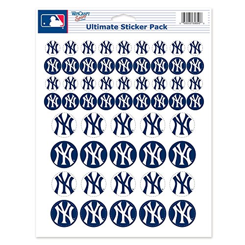 MLB New York Yankees Vinyl Sticker Sheet, 8.5