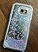 S7 Edge Quicksand Case, Pansonite® Fashion Creative Design Flowing Liquid Floating Luxury Bling Glitter Sparkle Love Heart Hard Case for Samsung S7 Edge (Pink&Blue)