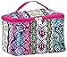 World Traveler Pink Bohemian Boho Patchwork Cosmetic Makeup Case