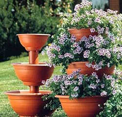 Plant Stand, Three Tier, Terracotta, Large