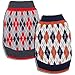 Blueberry Pet Chic Argyle All Over Dog Sweater in Charcoal and Scarlet Red, Back Length 12