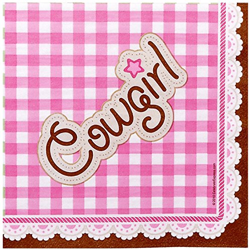 Pink Cowgirl Party Supplies - Lunch Napkins (16)