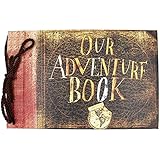Our Adventure Book,Movie Pixar Up,80 Pages Hand Made Loose Leaf Kraft Paper DIY Photo Album,Anniversary Scrapbook,Wedding Photo Album