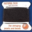 Griffin Thick Silk Beading Bead Cord Black Size 16 1mm