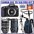 Canon EOS 7D SLR Digital Camera (Body Only) [3814B004] + Canon EF-S 17-55mm f/2.8 IS USM Lens [1242B002] + Canon EF 70-300mm f/4-5.6 IS USM Lens [0345B002] + 8GB CF + Pro EOS Accessory Bundle Pack