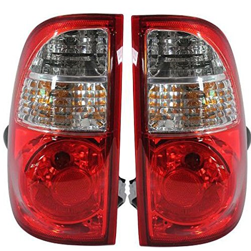 2005-2006 Toyota Tundra Pickup Truck Standard Bed (without double cab or step-side bed) Taillight Taillamp Rear Brake Tail Light Lamp Pair Set Right Passenger AND Left Driver Side (05 06)