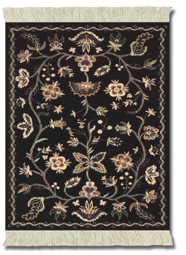 Lextra Somerset Colonial Williamsburg MouseRug, 10.25 x 7.125 Inches, Black, Peach and Cream, One (MWS-1)