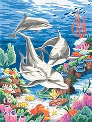 Dimensions PaintWorks/Pencil by Number, Dolphins In The Sea