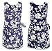 Classic Hibiscus Round Neck Women's Hawaiian Aloha Side Tied Sarong Dress