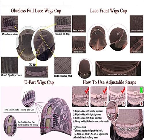 7a Full Lace Human Hair Wig Glueless Brazilian Virgin Human Hair Afro Kinky Full Lace Front Wigs with Baby Hair for Black Women (16 inch, #1B Full Lace)