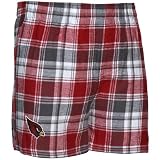 NCAA Reebok Arizona Cardinals Cardinal-Charcoal Plaid Legend Flannel Boxer (X-Large)