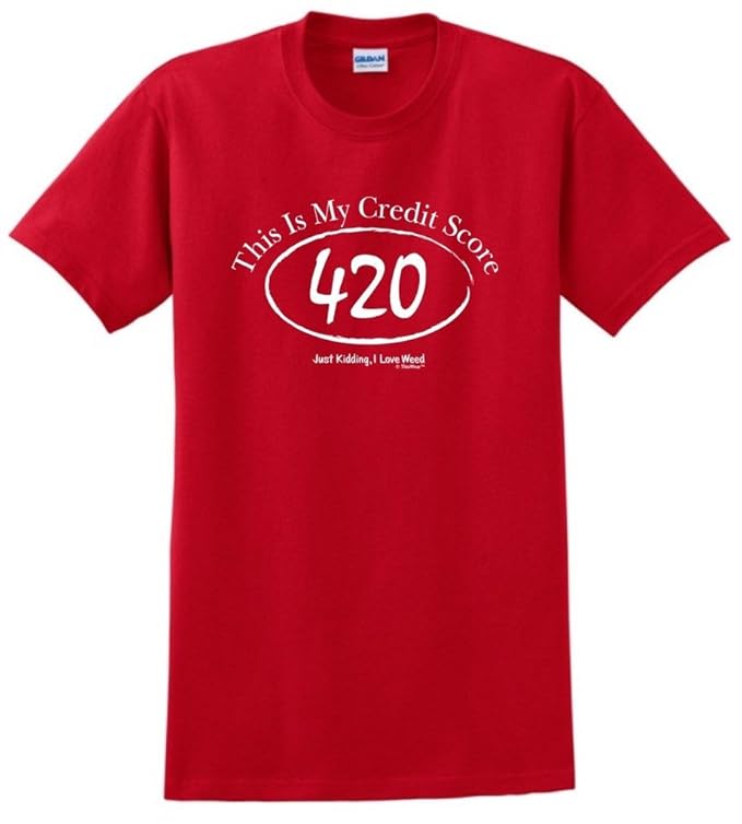 Amazon.com: My Credit Score 420 Funny Marijuana Weed T-Shirt: Clothing
