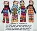 Large Worry Doll Pouch for Boys Contains 4 3