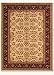 5'3 x 7' 6 Traditional Persian Floral Motifs Cream Area Rug