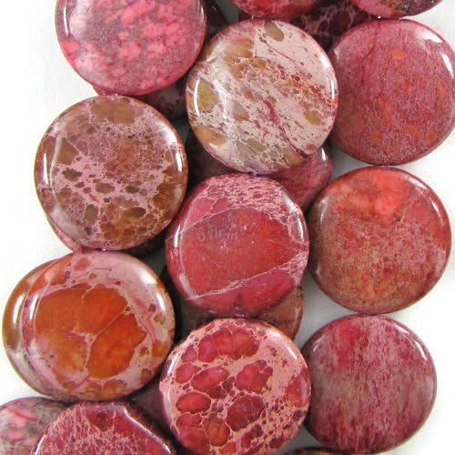5x25mm purple variscite coin beads 16" strand