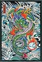 Ed Hardy Poster und Kunststoff-Rahmen - Dragon (91 x 61cm)