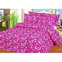 PINK CAMOUFLAGE - 6 Piece 800 Count Microfiber Sheet Set - TWIN