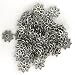 134 10mm silver plated pewter flower bead caps