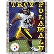 Troy Polamalu #43 Pittsburgh Steelers NFL Woven Tapestry Throw Blanket (48x60")"