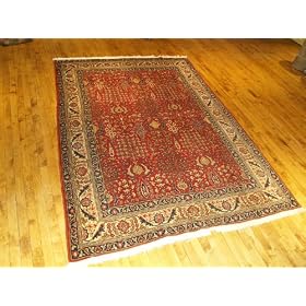 Handmade Antique Iranian Tabriz Rug 8'1x10'10