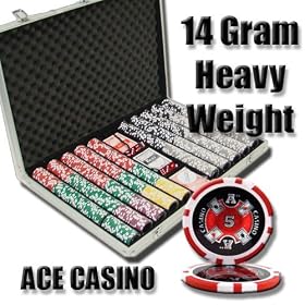 Brybelly 1000 ct Ace Casino 14 gram Poker Chip Set