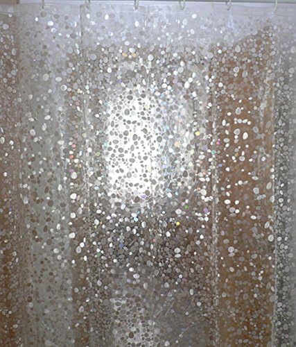 MALO PVC 3D effect Bathroom Shower Curtain Waterproof Water Cubic Cobble Stone 180200 CM