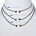 Pearl Choker Genuine Leather Necklace for Women Roseate Handmade Black 14